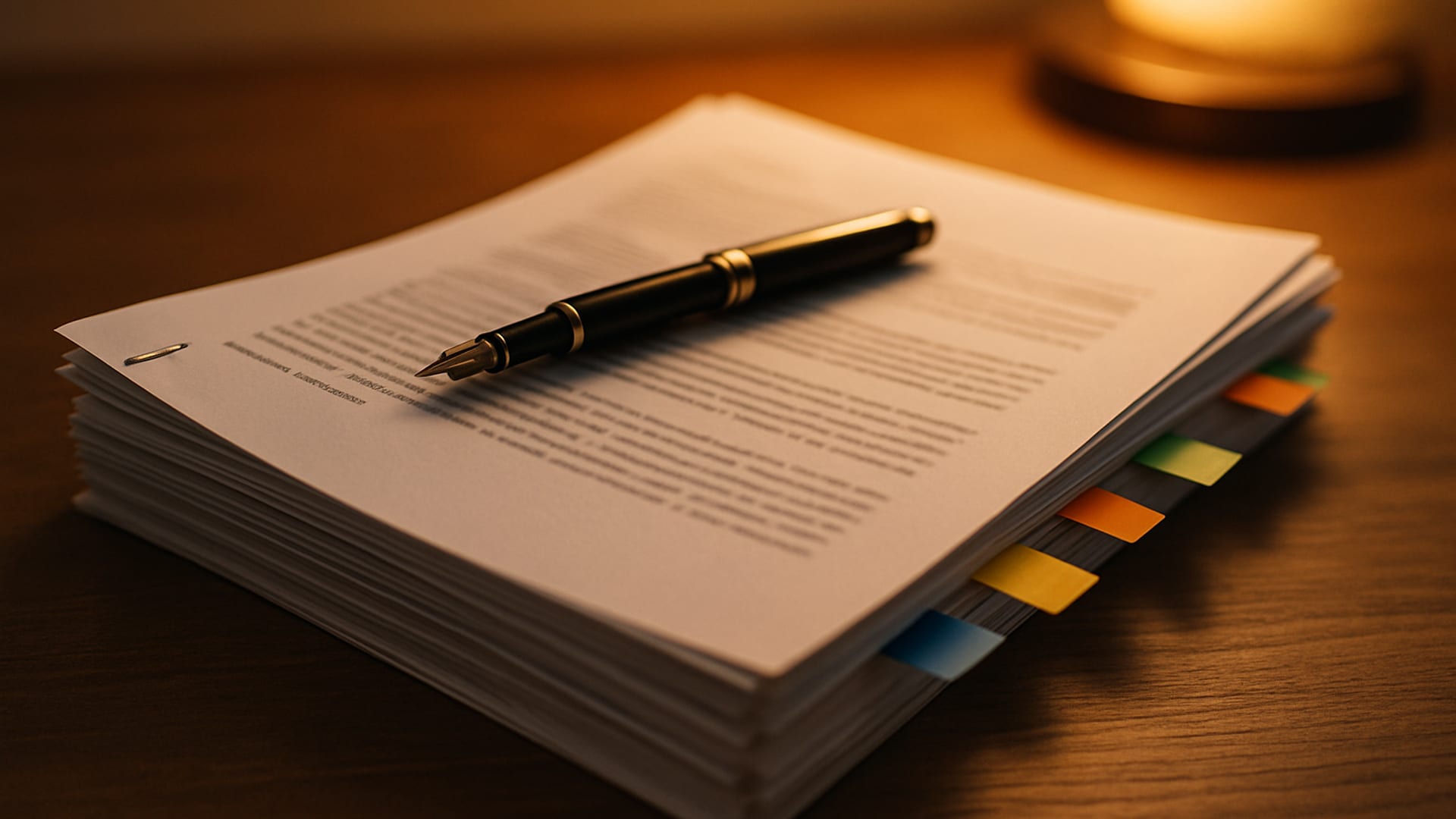 A notebook and pen on a conference table after a drill debrief session