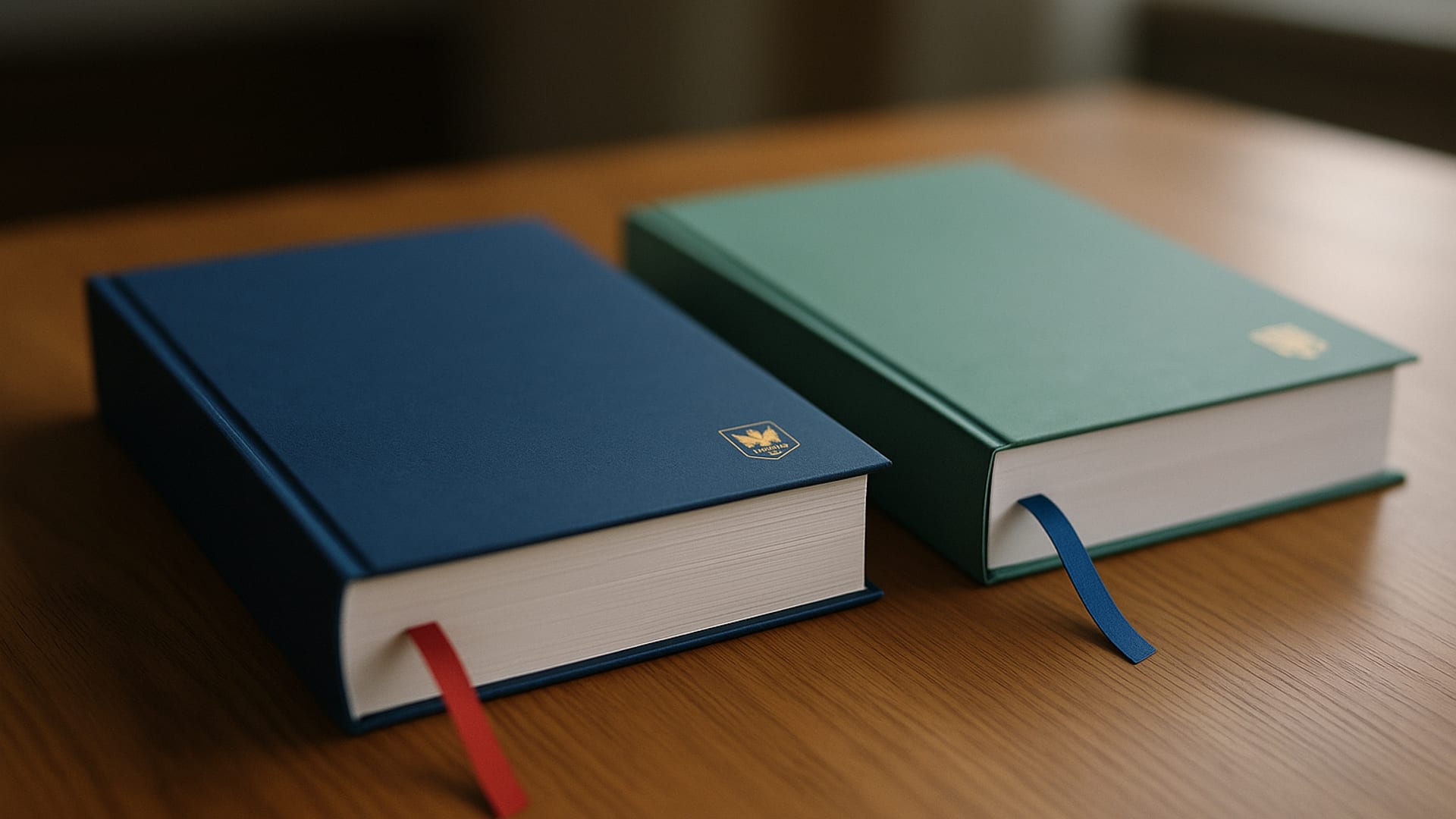 Two side-by-side audit reports from consecutive years on a desk