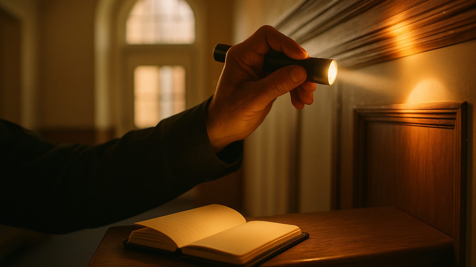 An auditor's hand sketching a facility layout at a Southwest Florida office