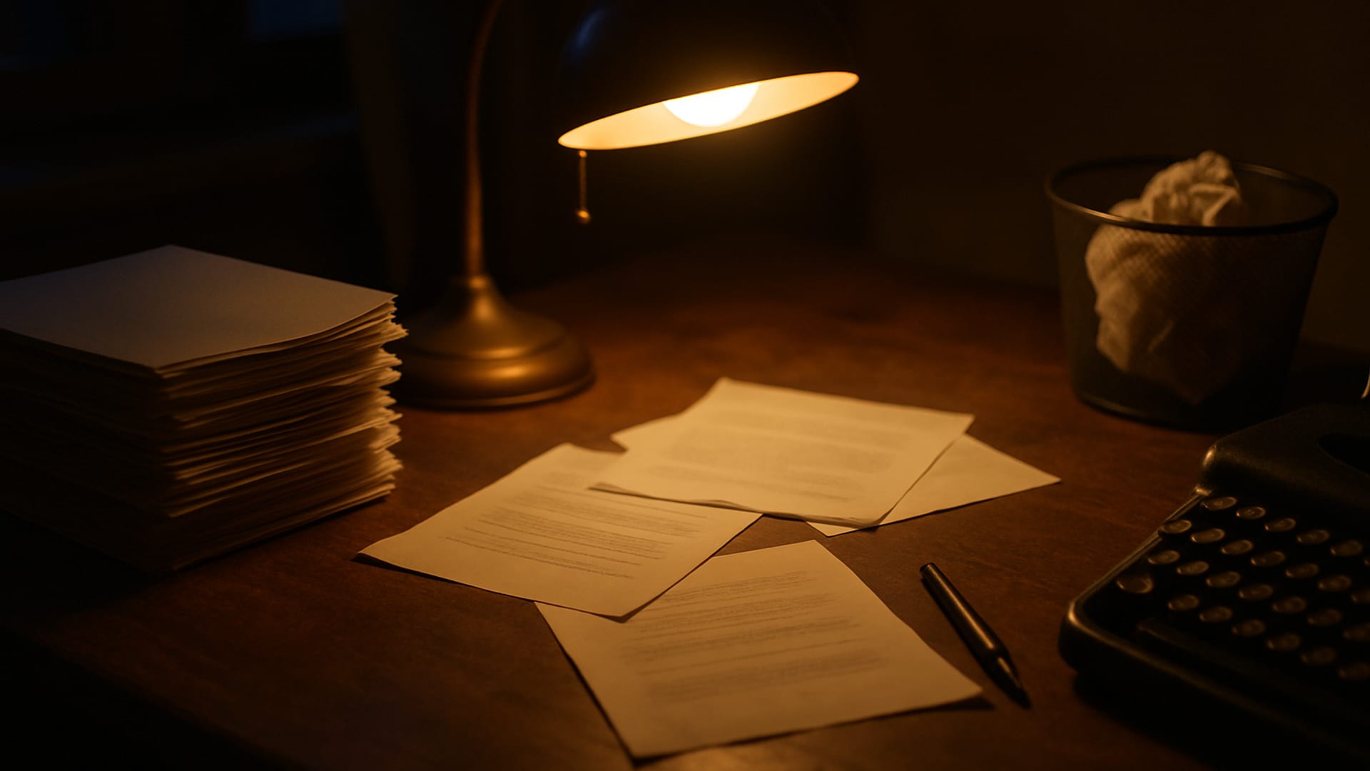A grant application narrative being reviewed on a laptop with notes